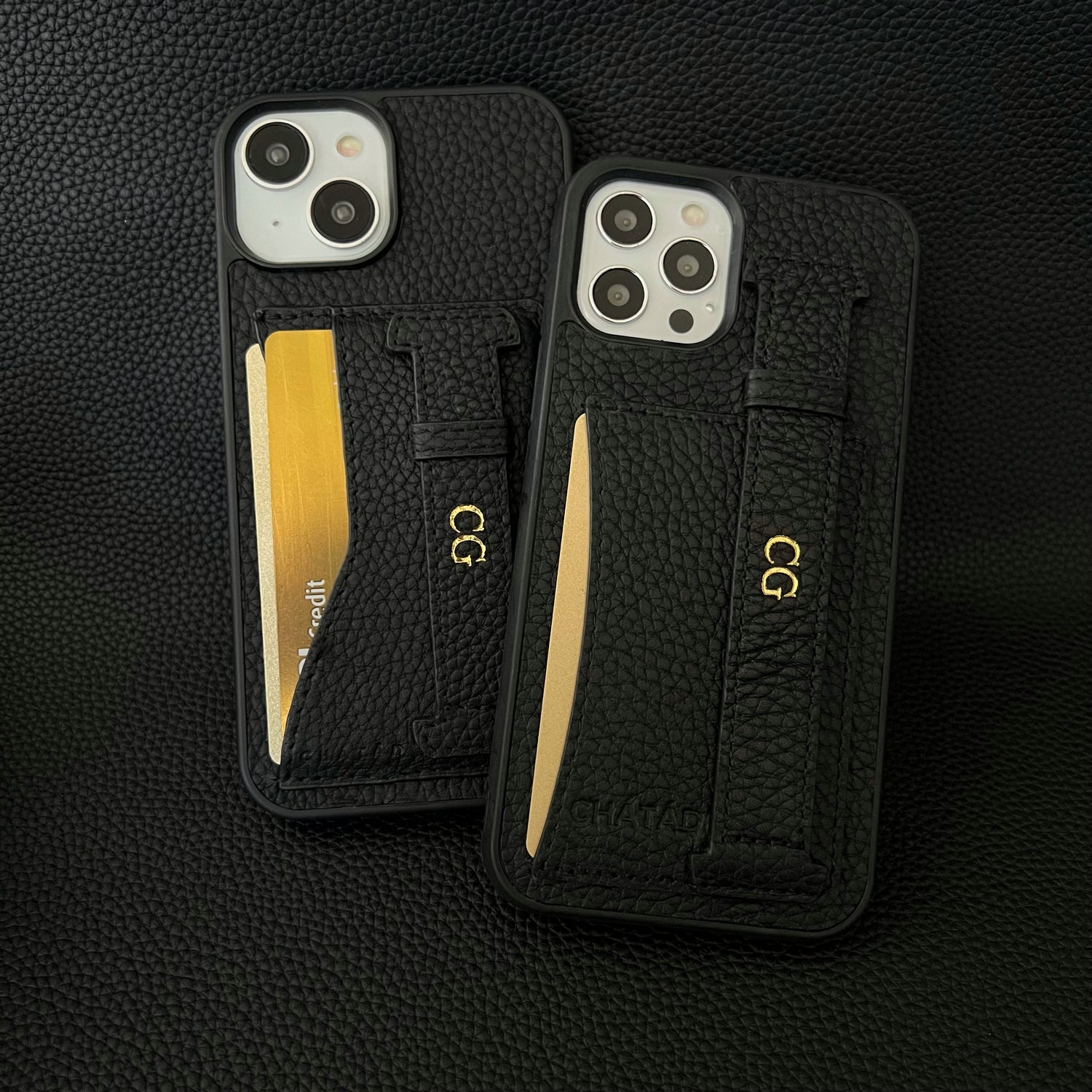 Phone Case Pebbled Leather - Multifunctional Buffer Case
